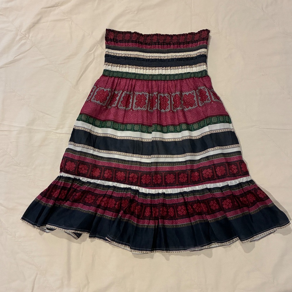 Y2K Victorias Secret Moda International Smocked Mini Tube Dress Small Boho